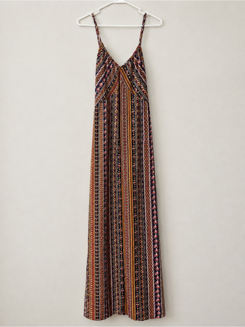 Boho Striped Maxi Dress in Multi-Color